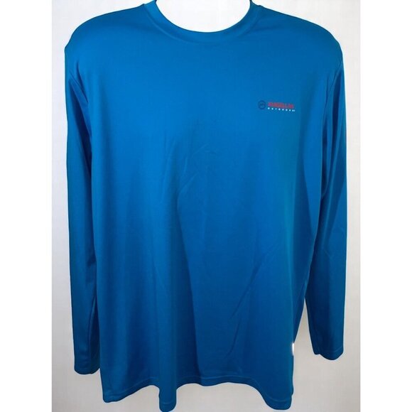 Magellan Outdoors Mens Blue Long Sleeve Shirt Classic Fit Large Fishing Gear Tee - Picture 10 of 11